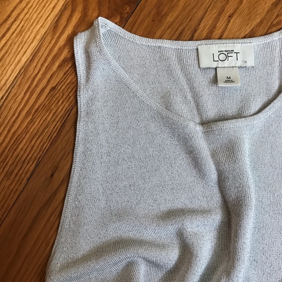 Loft Light Grey/ Silver Shimmer Tank Top - Picture 3 of 5